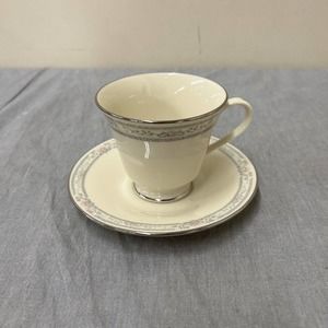LENOX CHARLESTON • Cup & Saucer • BONE CHINA • USA • More avail • NEW!